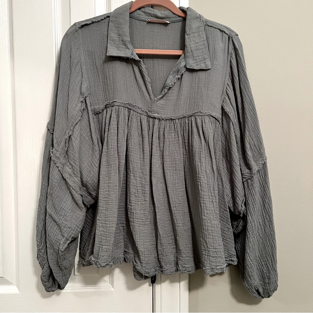 L-S Cotton Gauze Tunic
